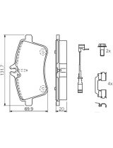 BOSCH 0 986 494 085 Колодки дисковые