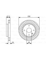 BOSCH 0 986 479 A54 Тормозной диск