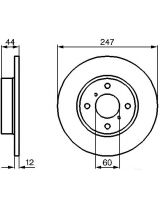 BOSCH 0 986 478 729 Тормозной диск