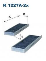 FILTRON K 1227A-2X Фильтра салонный угольный