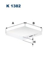 FILTRON K 1382 Воздушный фильтр салона (без рамки)