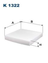 FILTRON K 1322 Воздушный фильтр салона (без рамки)