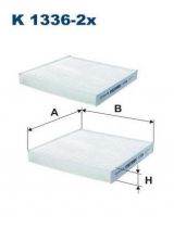 FILTRON K 1336-2X Фильтра салонный (без рамки)