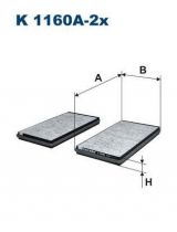 FILTRON K 1160A-2x Фильтра салонный (без рамки)