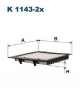 FILTRON K 1143-2x Воздушный фильтр салона (рамка)