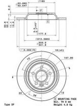 BREMBO 08.A537.11 Тормозной диск