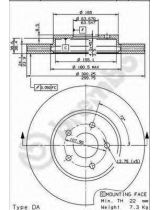BREMBO 09.8665.10 Тормозной диск