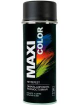 MAXI COLOR 0008MX Эмаль-аэрозоль термостойкая черная 400мл