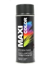 MAXI COLOR 9005MX Эмаль-аэрозоль универсальная RAL9005 глянцевая черная 400мл