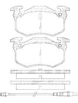 AP 05P738 Колодки дисковые задние
