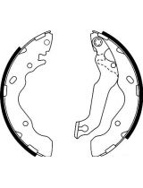 AP 08010 Колодки барабанные задние