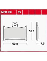 TRW MCB690 Колодки дисковые передние