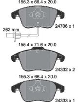 Textar 2470601 Колодки дисковые передние