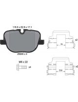 Textar 2508501 Колодки дисковые задние