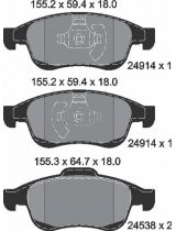 Textar 2491401 Колодки дисковые передние