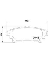 Textar 2491801 Колодки дисковые задние