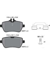 Textar 2507103 Колодки дисковые задние