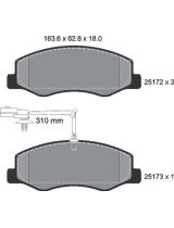 Textar 2517201 Колодки дисковые задние