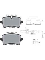 Textar 2521404 Колодки дисковые задние