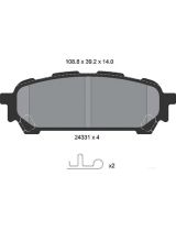 Textar 2433101 Колодки дисковые задние