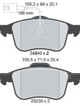 Textar 2434001 Колодки дисковые