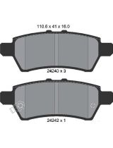 Textar 2424001 Колодки дисковые задние