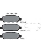 Textar 2387101 Колодки дисковые задние