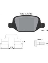 Textar 2351703 Колодки дисковые задние