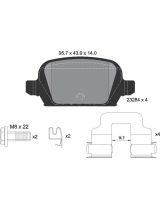 Textar 2328404 Колодки дисковые задние