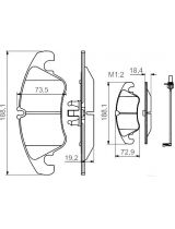 BOSCH 0 986 494 259 Колодки дисковые передние