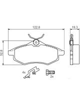 BOSCH 0 986 494 262 Колодки дисковые передние