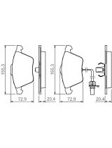 BOSCH 0 986 494 283 Колодки дисковые передние