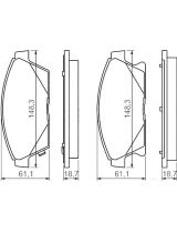 BOSCH 0 986 494 434 Колодки дисковые передние