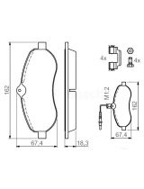BOSCH 0 986 494 163 Колодки дисковые передние