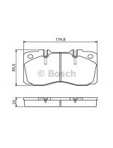 BOSCH 0 986 494 257 Колодки дисковые передние
