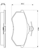 BOSCH 0 986 466 698 Колодки дисковые передние