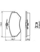 BOSCH 0 986 494 021 Колодки дисковые передние
