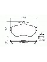 BOSCH 0 986 494 010 Колодки дисковые передние