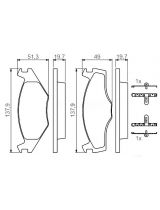 BOSCH 0 986 468 873 Колодки дисковые передние