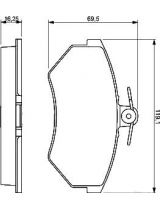BOSCH 0 986 460 943 Колодки дисковые передние