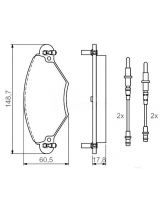 BOSCH 0 986 424 582 Колодки дисковые передние