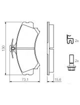 BOSCH 0 986 424 371 Колодки дисковые передние