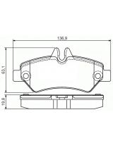 BOSCH 0 986 495 100 Колодки дисковые задние