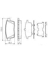 BOSCH 0 986 494 376 Колодки дисковые задние