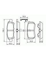 BOSCH 0 986 494 502 Колодки дисковые задние