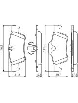 BOSCH 0 986 494 256 Колодки дисковые задние