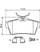 BOSCH 0 986 494 192 Колодки дисковые задние