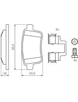 BOSCH 0 986 494 331 Колодки дисковые задние