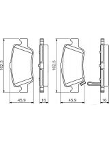 BOSCH 0 986 494 182 Колодки дисковые задние