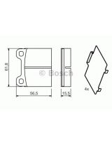 BOSCH 0 986 466 302 Колодки дисковые задние